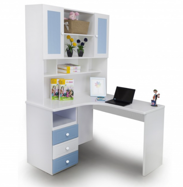 Meja belajar berbentuk L untuk optimalisasi ruang